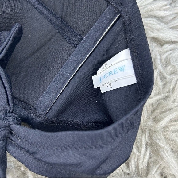 J. Crew Black Twist Bandeau Bikini Swim Top women’s size Small D Cup - Picture 4 of 5